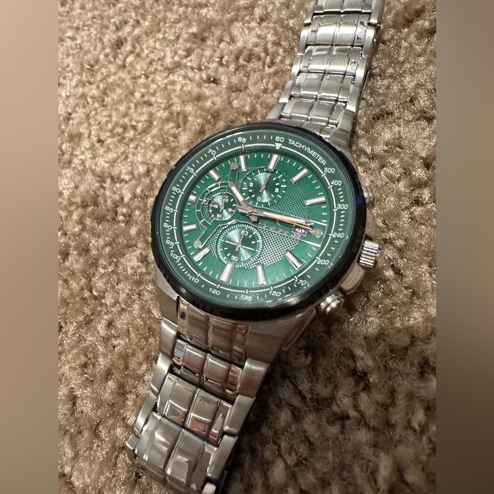 Chicane chronograph stainless steel watch water resistant to fifty meters